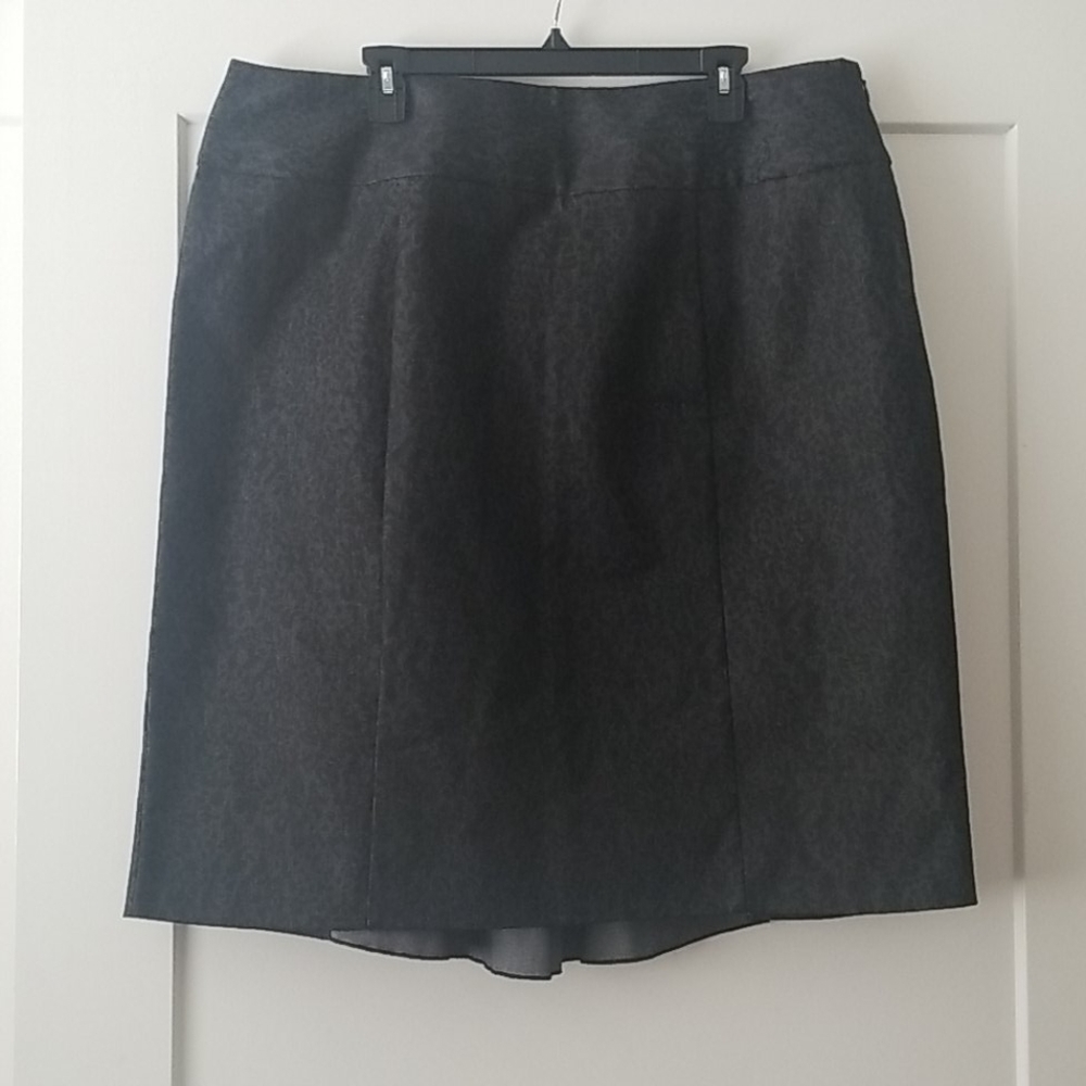NWT Cato Woman 20W Denim Leopard Print Skirt